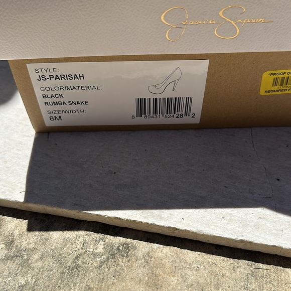 Jessica Simpson- Faux Snake 4.75 Hidden Platform Heel-Size 8 - Picture 5 of 7